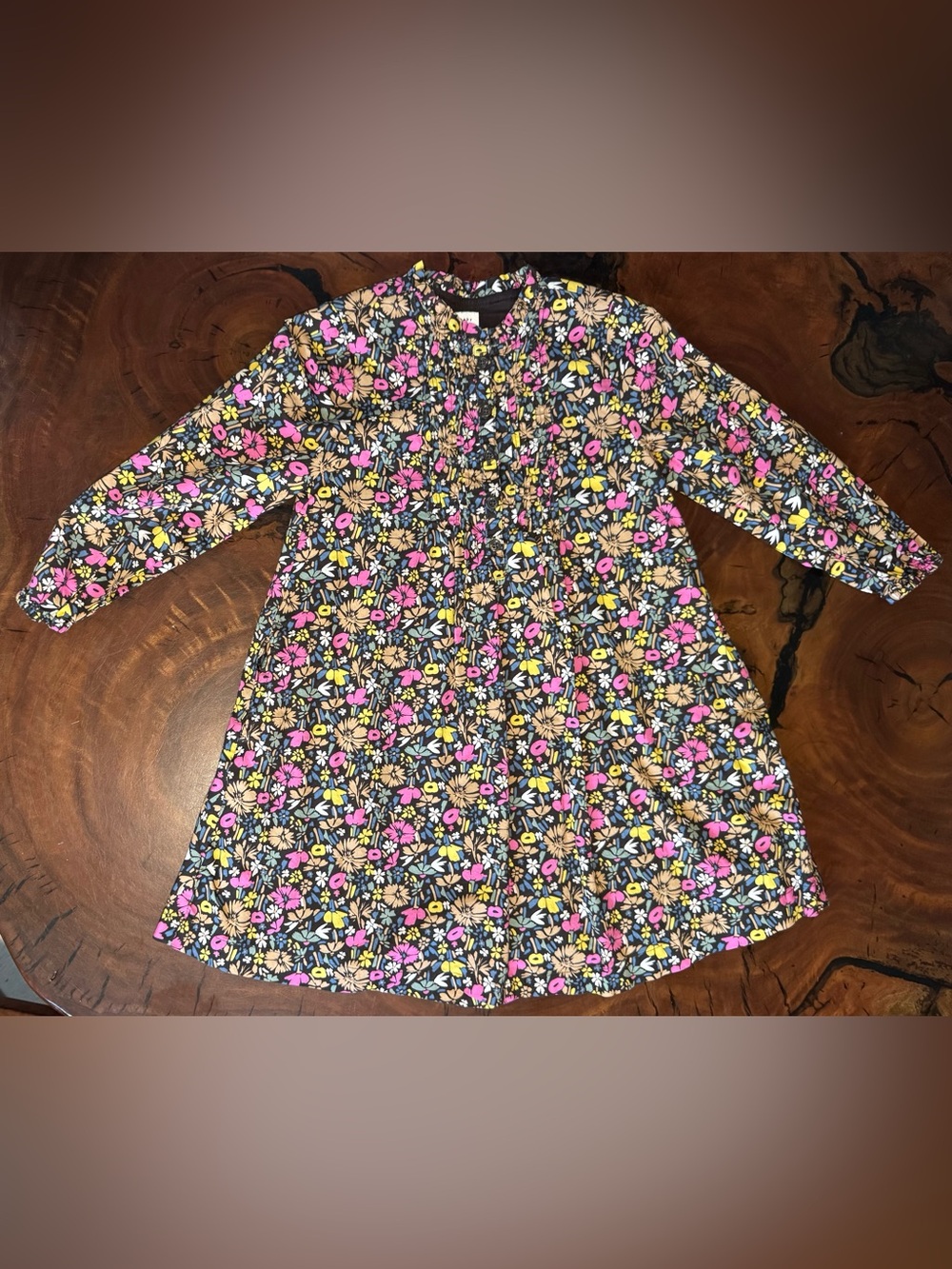Baby GAP Multicolor Floral Long-Sleeve Dress
